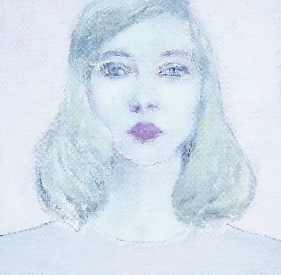 Jane Mansford (contemporary), 'Woman', oil on linen, unsigned, St Anne’s Galleries label verso, 20 x 21cm